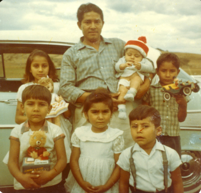 Pablo Ceja and kids in Mexico, 1963