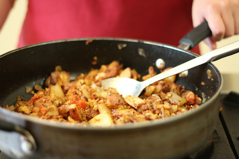 Breakfast Potato and Longaniza Tacos Recipe by Ceja Vineyards