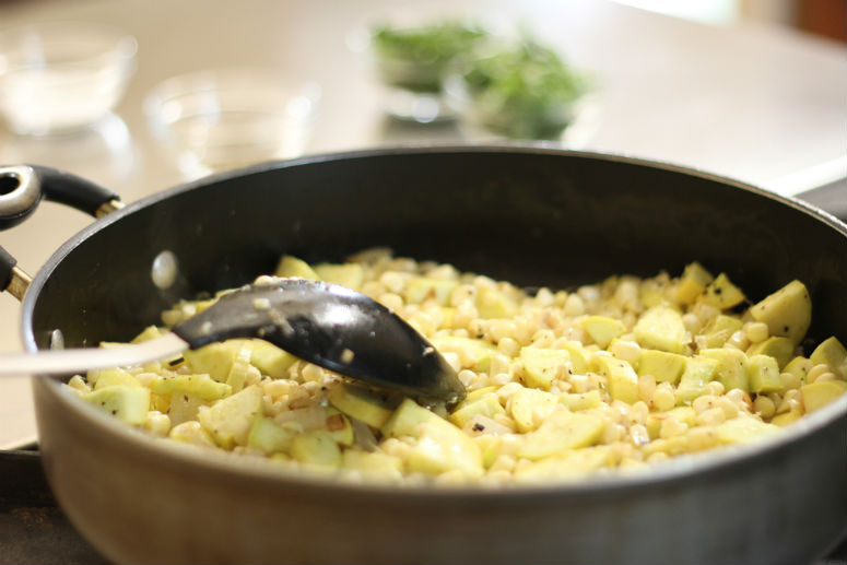 Succotash of Summer Squash and Corn Recipe by Ceja Vineyards