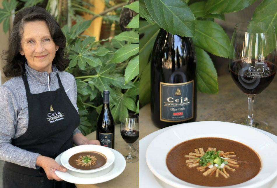 Black Bean Soup Recipe by Ceja Vineyards