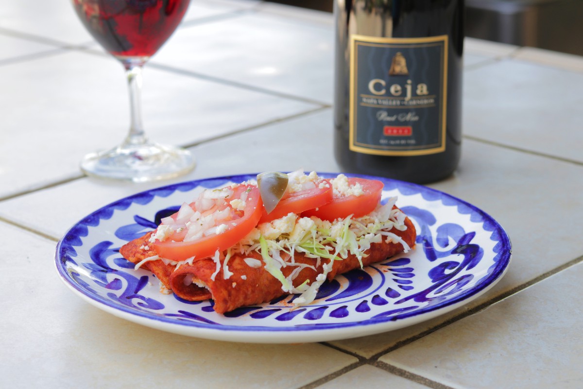 Enchiladas Rojas Recipe by Ceja Vineyards