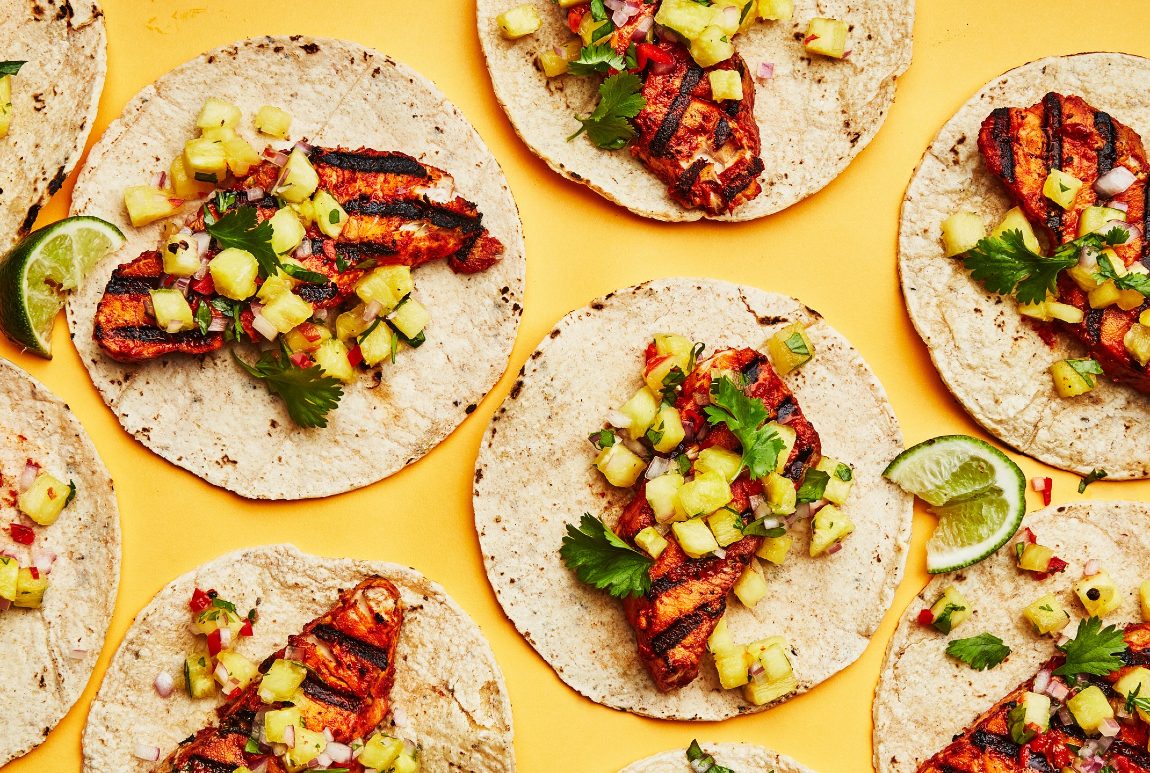 Fish Tacos al Pastor Recipe with Habanero, Pineapple and Tomato Salsa