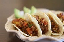 Breakfast Potato and Longaniza Tacos