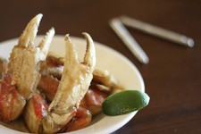 Steamed Dungeness Crab in a Spicy Indonesian Sauce