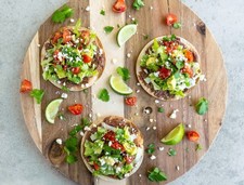 Bean, Radish and Cheese Tostadas